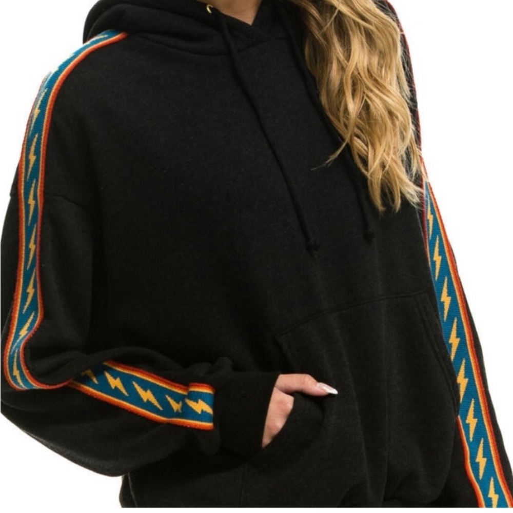 Bolt Stripe Relaxed Hoodie
